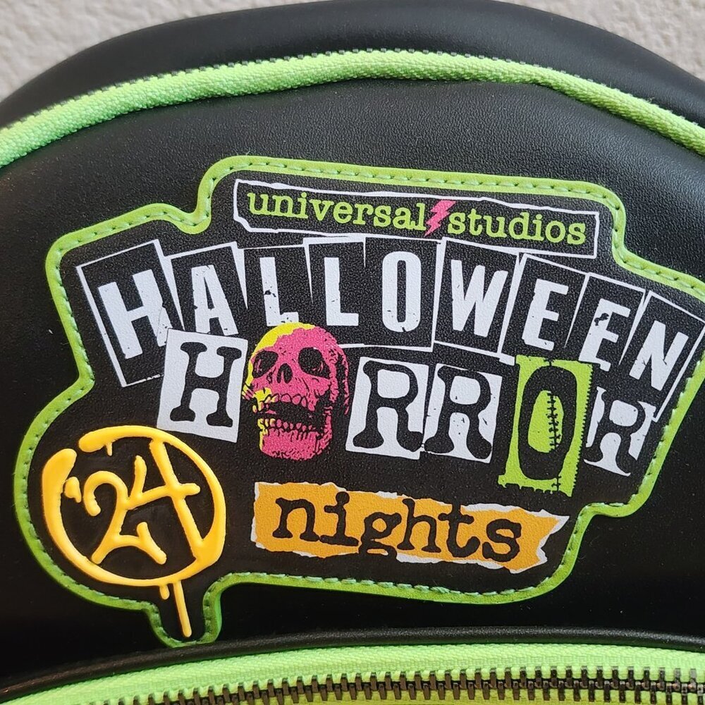 Universal Studios Halloween Horror Nights 2024 Mini Backpack Skull Graphic New - Picture 4 of 13